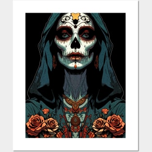 Retro Santa Muerte Posters and Art